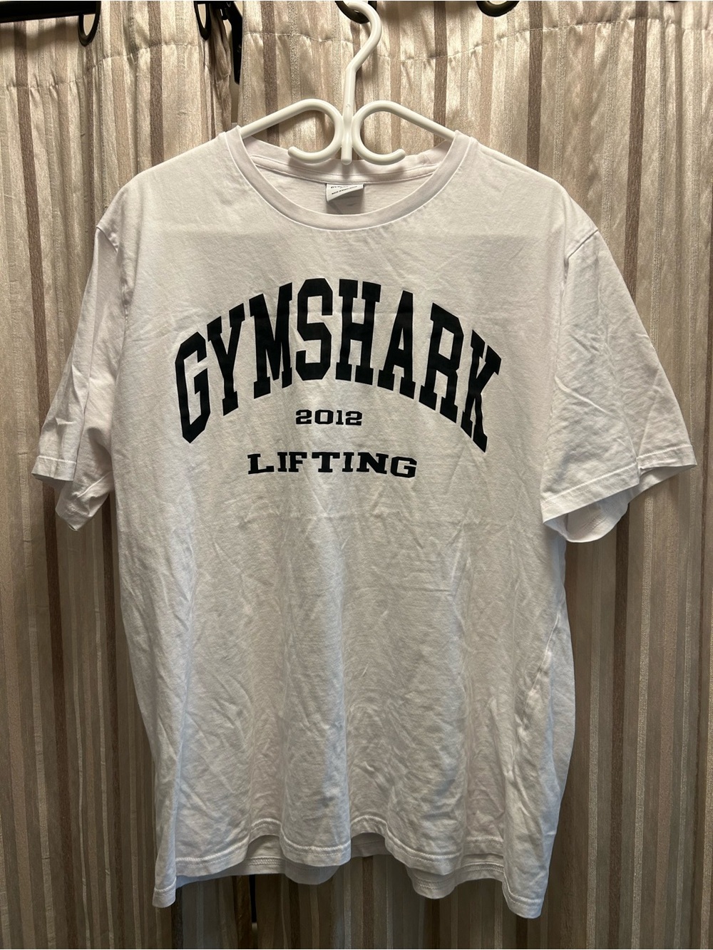 Gymshark Men's White Lifting T-Shirt, Size XXL